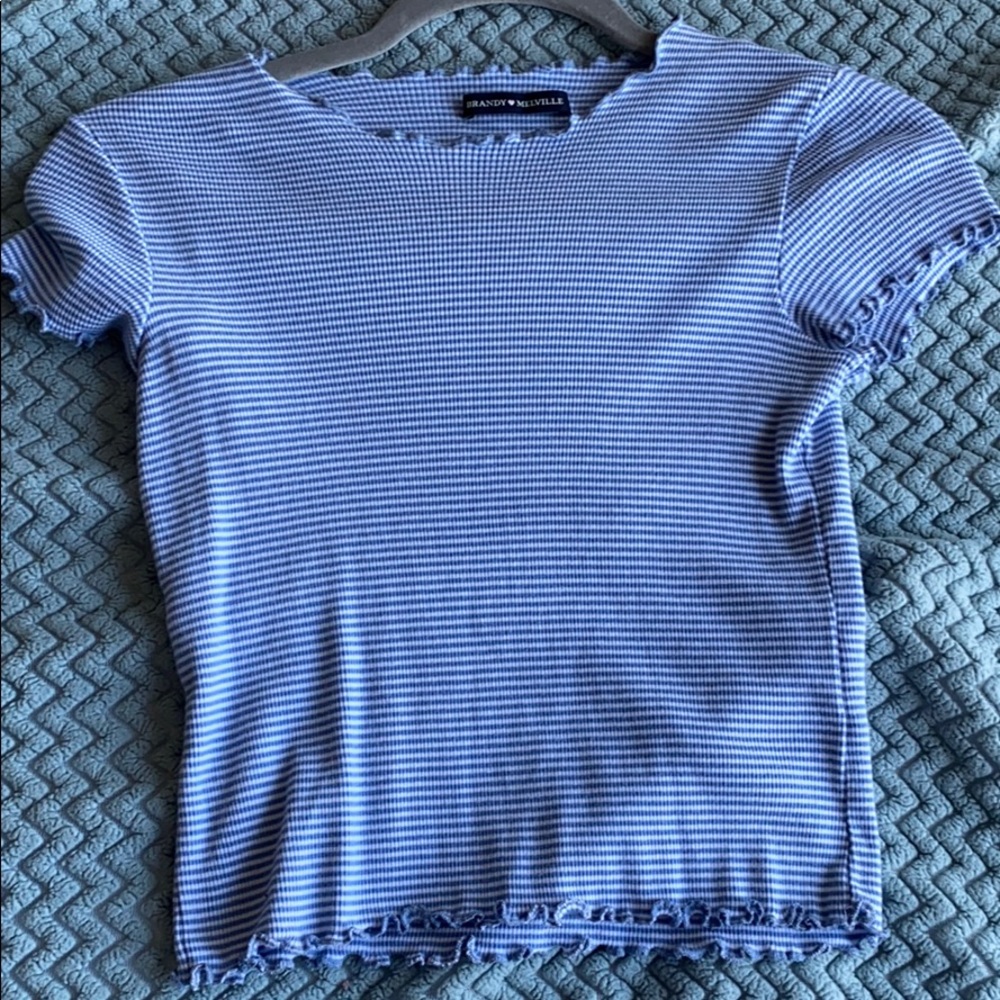 Brandy Melville Striped Blue Tank